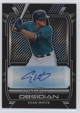 2021 Panini Chronicles Obsidian Electric Etch Carolina Blue Evan White Auto 5c2