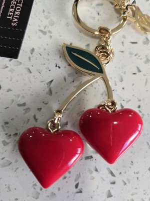 Victoria's Secret Cherry Heart Bag Charm Keychain. | eBay