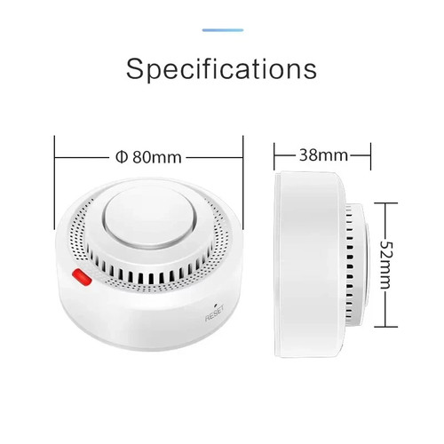Tuya Smart WiFi Smoke Sensor Fire Protection 85dB Sound Security System Control - Picture 13 of 21