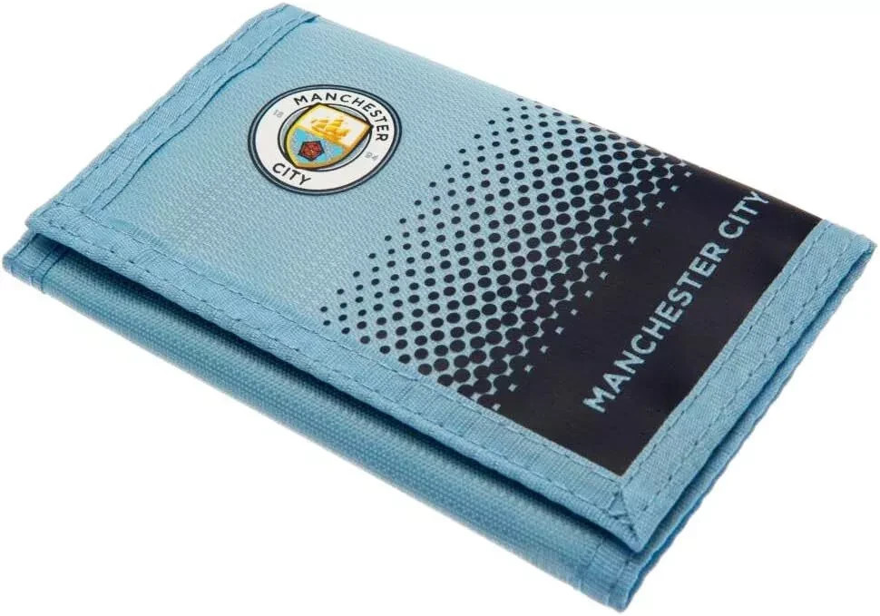 Manchester City FC Wallet Fade Credit Cash trifold Fan Gift Official Licensed