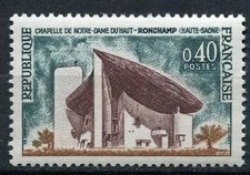 1965 TIMBRE FRANCE NEUF LUXE ** N° 1435 ** NOTRE DAME DU HAUT A RONCHAMP
