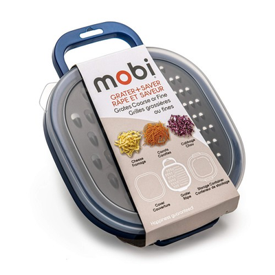#ad Mobi Storage grater with 2 grating surfaces and cover for storing leftovers Blu $22.52