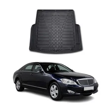 OMAC Cargo Mats Liner for Mercedes S Class W221 2007-2013 Black All-Weather TPE