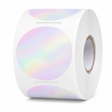 Round Holographic Pink Thermal Labels 2 Inch Vinyl Stickers 300 PCS 2  2 I