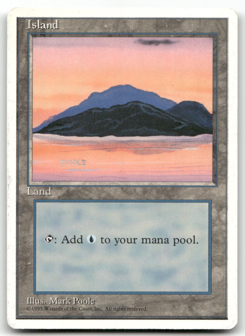 Island (C) #180 (MP) Fourth Edition 4ED Magic MTG