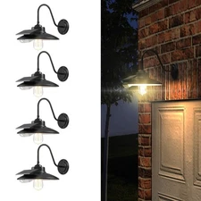 2/4Pack Solar Power Barn Light Motion Sensor Wall Light Exterior Fixture Outdoor