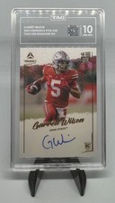 2022 Luminance Garrett Wilson Rookie Year One On Card Auto Blue Ink RC TAG 10 GM