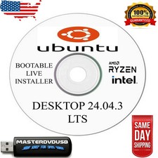 Ubuntu 24.04.3 LTS Bootable DVD | Latest September 2025 Release | Same-Day Ship