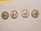 1964 and 1964-D Washington Quarters - 90% Silver - Lot of 4