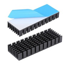 2 PCS 70mm Heatsink 70x25x10mm Aluminum Heat Sink Radiator Thermal Tape
