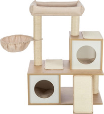 Addison Cat Tree Indoor Cat Furniture with Sisal Scratching Posts, Condos, Ham