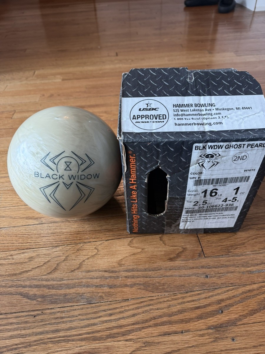 Hammer Black Widow Ghost bowling ball 16LB 1ST QUALITY new in box