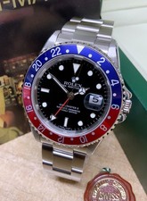 Rolex GMT-Master II 16710BLRO 'Pepsi' Rectangular Dial Serviced in 2025 B&P 2006