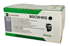 Original Lexmark 80C0HKG Black Toner. New Sealed Box, We Ship Fast!
