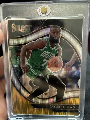 2021 Select Courtside Jaylen Brown Black White Gold Flash Prizm 1/1-description 