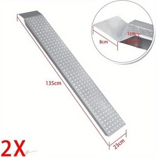 2×Non-Slip Loading Ramps Galvanized Steel HEAVY DUTY For Trailers Vans Motorbike