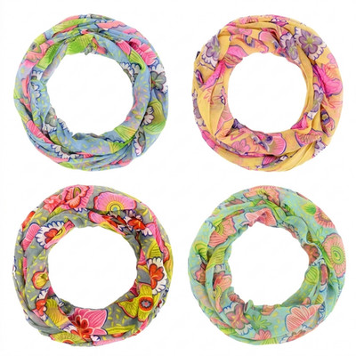 Loop Schal Rundschal Viskose Bunt Blumenmuster Frühling Sommer Damen Halstuch