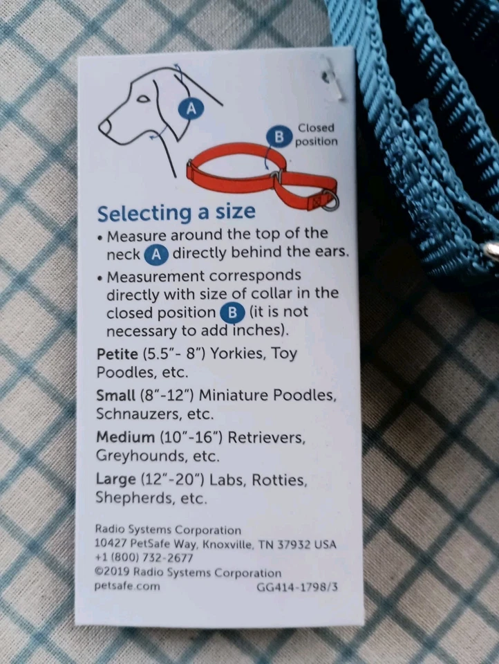 Nuevo Collar para Mascotas Martingala PetSafe Ajustable M 10"-16" Cuellos 3/4" W Azul Real Foto 3 de 4