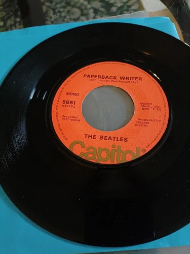 The Beatles - Paperback Writer / Rain - Orange Label Capitol 7" Vinyl Near Mint