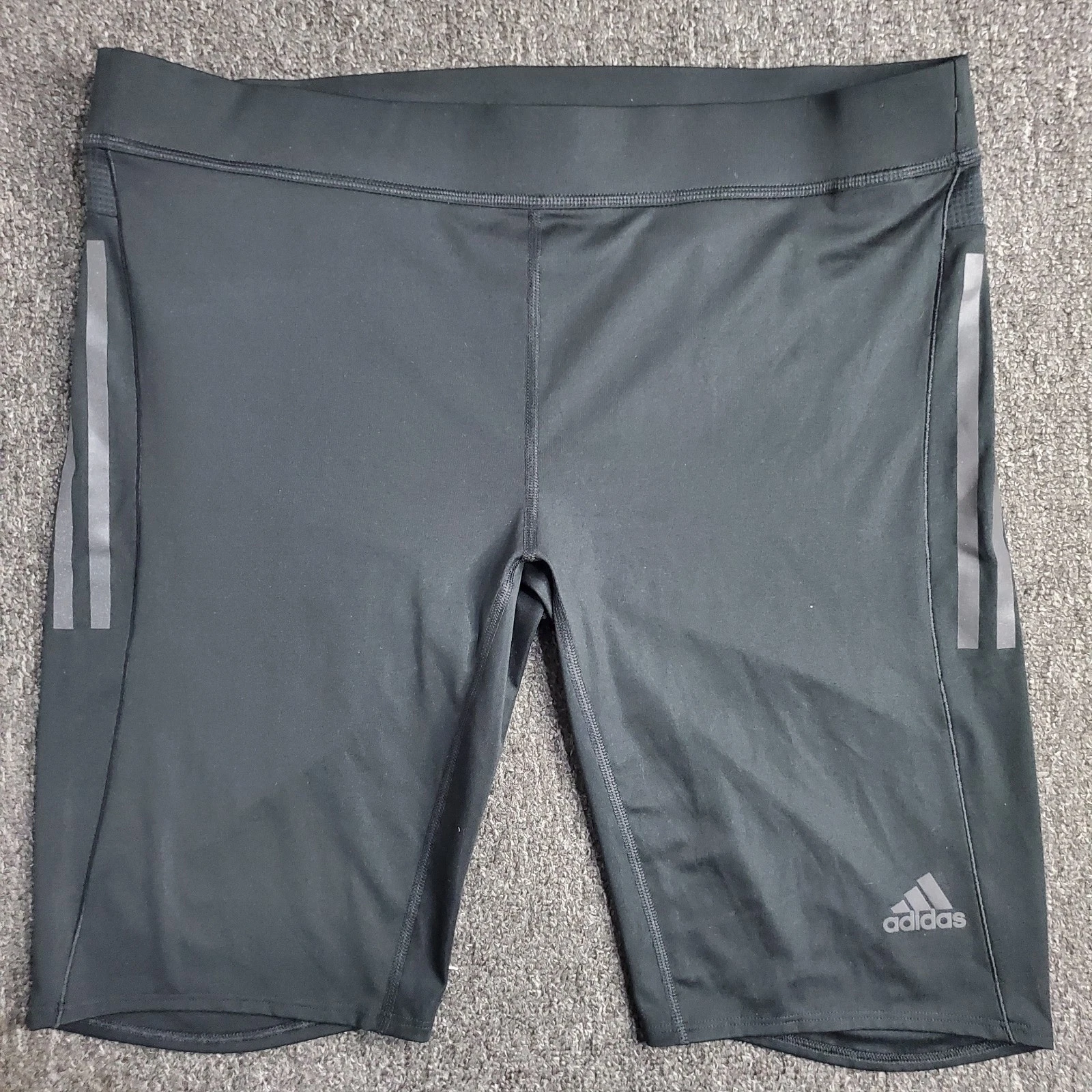 Adidas Shorts Mens Size XL Black Gray Supernova Climalite Running Tights AF5002