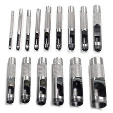 Utoolmart Round Steel Hollow Punch Set 3mm to 25mm Leather Craft Hollow Hole ...