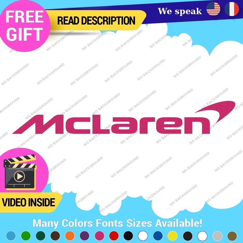 Fits McLaren Decals Stickers Vinyl Mc Automotive F1 Formula Laren MSO Rim Wheels Foto 2 de 4