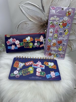 BT21 BTS Weekly Planner, BT21 Pen Case, Stickers set Stationary Bundle