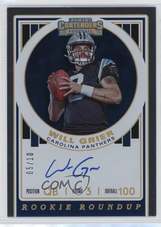 Will Grier Panini Contenders 1999 Rookie Ticket Autograph #WG Gold