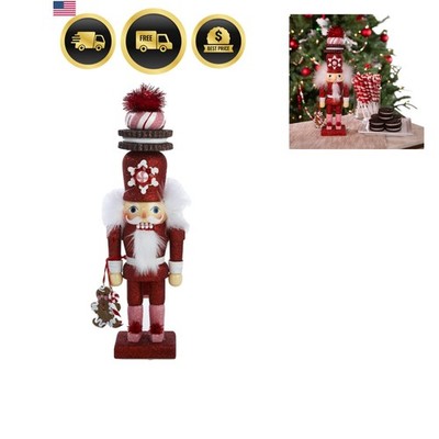Kurt Adler 12-Inch Hollywood Red Gingerbread Nutcracker with Cookie Hat