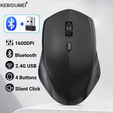 Wireless Bluetooth Mouse 5.2 2.4G Dual-Mode Silent 1600DPI Rechargeable