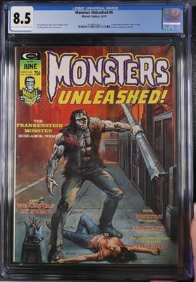 Monsters Unleashed #6 (Marvel Comics June 1974) CGC 8.5 Frankenstein Cover