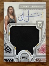JASMINE JASUDAVICIUS 2024 TOPPS ROYALTY UFC Rookie Fighter Worn Patch AUTO /99