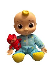 Cocomelon Doll Bedtime JJ Musical Talking Plush Toy with Bear 12.5" Tested Works