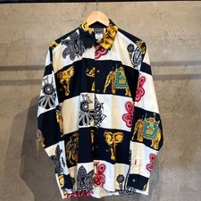 Versace All-Over Print Shirt Italian Made Size S Vintage Retro Design Premium