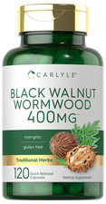 Black Walnut Wormwood  120 Capsules  Non-GMO, Gluten Free  by Carlyle