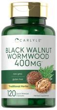 Black Walnut Wormwood | 120 Capsules | Non-GMO, Gluten Free | by Carlyle