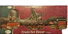 Retro Cherished Home Collection Train Set Decor 3-Pieces 