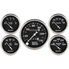 Autometer 1708 Old Tyme Black Street Rod Kit