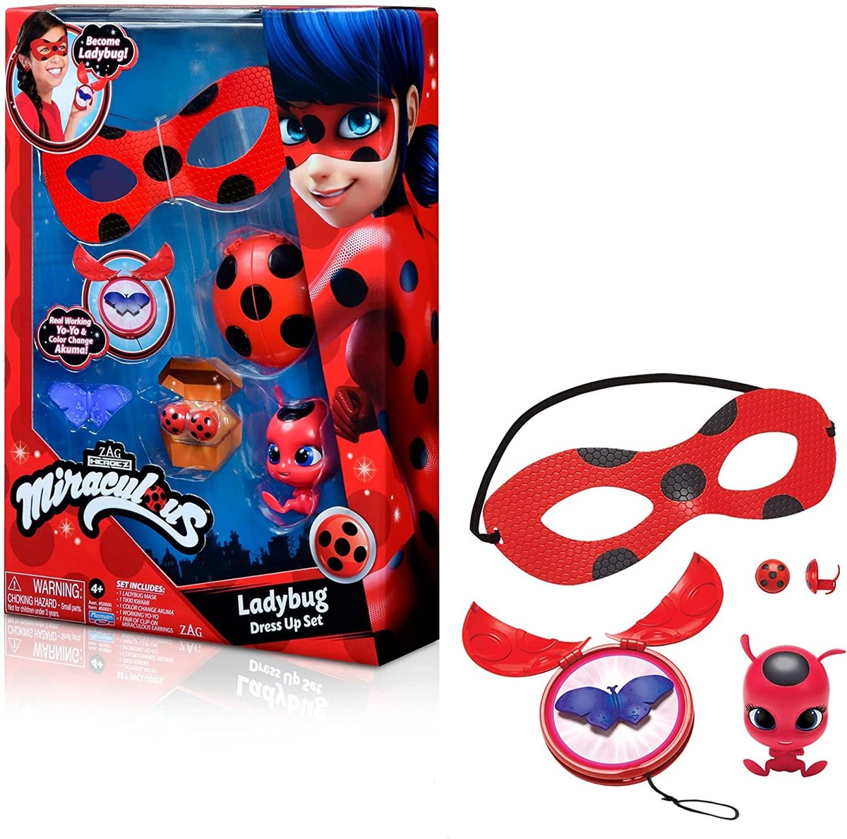 Miraculous: Tales of Ladybug Dress Up and Play Set - Red/Black for