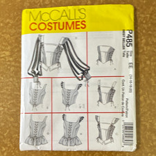 McCall's P485 Misses Renaissance Corset Tops Costume Sewing Pattern 14-20, 2003
