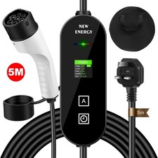 EV Charging Cable Type 2 UK Plug 3 Pin Home Electric Vehicle Car Charger 13A NEW