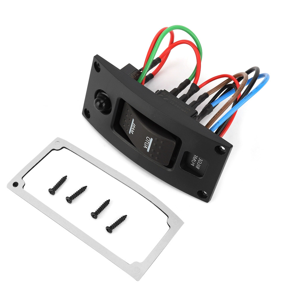 Rocker Pump Switch ON-OFF-ON Deluxe LED Rocker Bilge Pump Switch Panel & Circuit