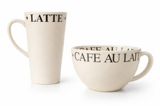 Whittard Of Chelsea Essentials Ceramic Latte Cafe Au Lait Mugs Set Of 2