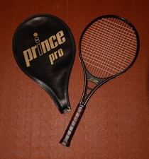PRINCE PRO racchetta da tennis nera vintage 1979 e cover 4 3/4