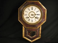 ANTIQUE CLOCK E.N. WELCH SCHOOL HOUSE CLOCK c. 1868 GOOD RUNNING COND.  8" DIAL