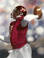   MICHAEL VICK VIRGINIA TECH HOKIES ART PRINT
