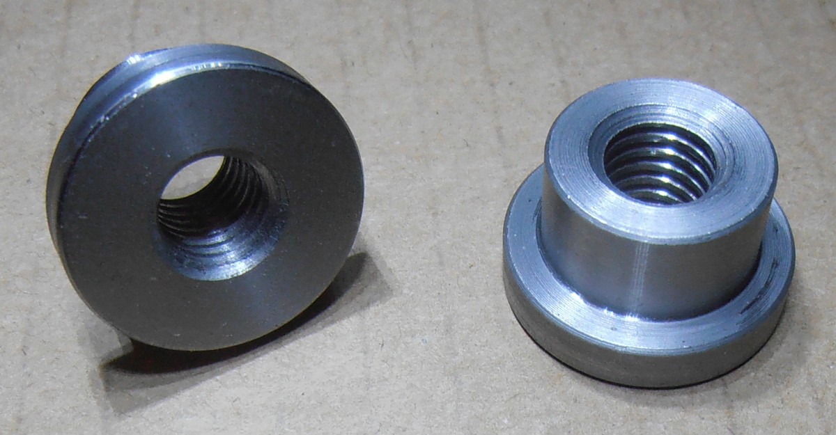 M8-1.25 THREADED WELD BUNGS Stand-Off 1 OD, 5/8 long ALUMNUM. 4