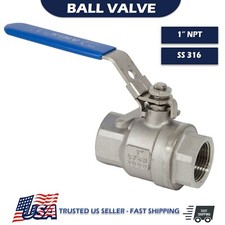 1" Ball Valve Seal Weld 2000 WOG Threaded FNPT Stainless Steel 316 FULL PORT