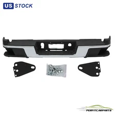 Chrome Rear Step Bumper No Sensor Holes for 2015-2022 Chevy Colorado GMC Canyon