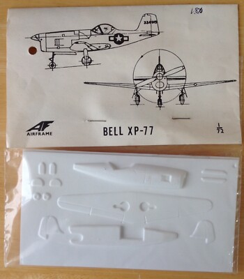 Airframe 1:72 Bell XP-77 Vacuformed Kit, Sealed